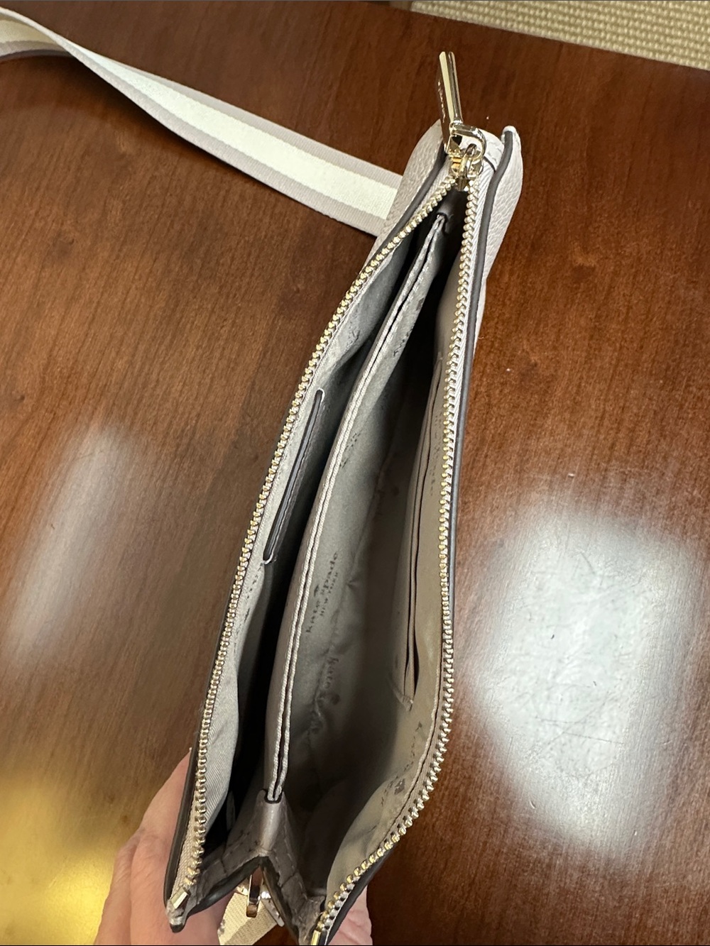 kate spade Pebbled Leather Crossbody - Light Taupe - Picture 8 of 11